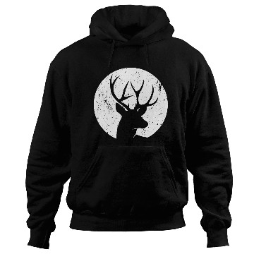 Discover Stag deer face creative minimal design Hoodies
