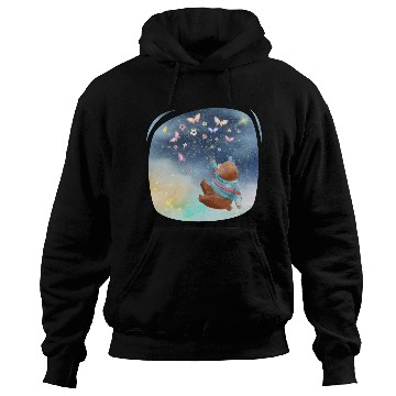 Discover Teddy Bear Up To Sky Using Butterfly Excited Hoodies
