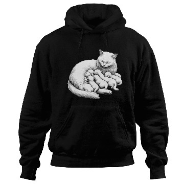 Discover Breastfeeding Mother Cat Hoodies