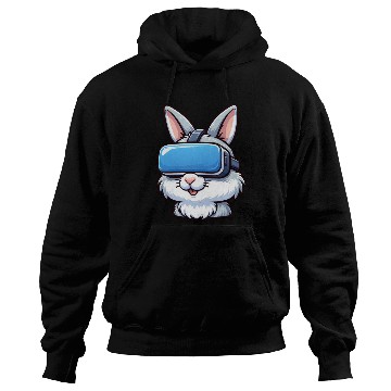 Discover VR Gamer Bunny: Digital Gaming Adventure Hoodies