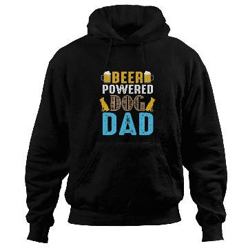 Discover Bear powered dog dad Hoodies