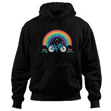 Discover Bicycle and rainbow Hoodies