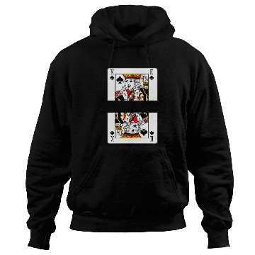 Discover Playing card spades king with banner space Hoodies