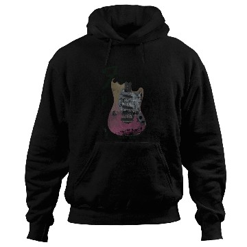 Discover Grunge Cheetah Print Electric Guitar Hoodies