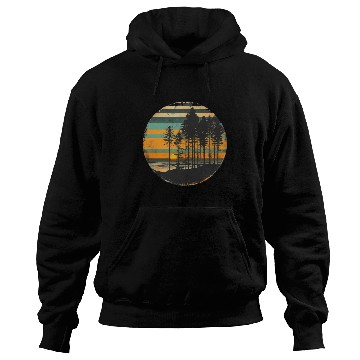 Discover Sunset Forest Nature Outdoors Retro 80s Vibe Hoodies