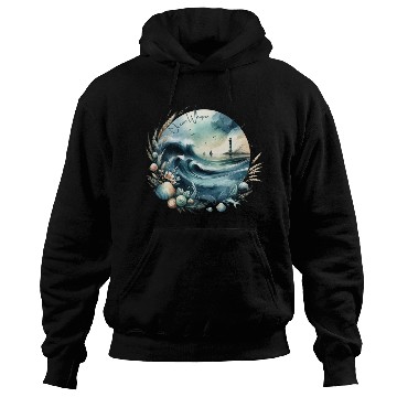 Discover Ocean Whisper: Serene Seascape Art Hoodies