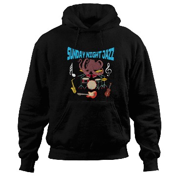 Discover Funny Octopus Sunday Night Jazz Hoodies