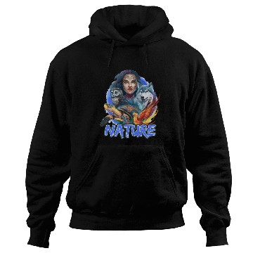 Discover Nature-Inspired Wolf Owl Turtle Phoenix Woman Hoodies