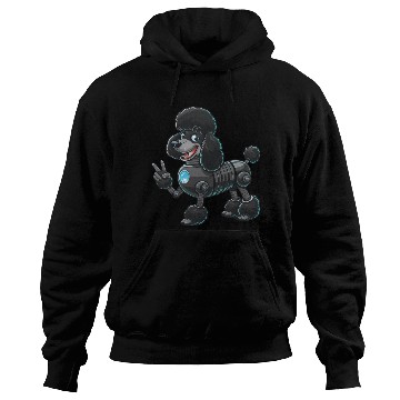 Discover Cyborg Poodle Robot Peace Sign Hoodies