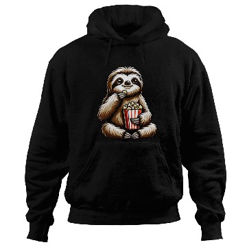 Discover Sloth Popcorn Cinema Movie Night Hoodies
