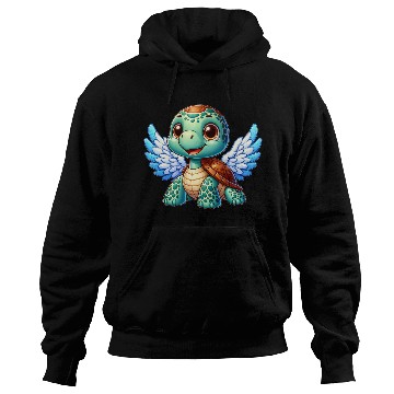 Discover Angel Turtle with Wings and Halo Hoodies
