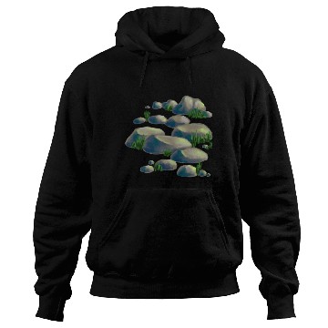Discover Serene Stones: A Watercolor Landscape Hoodies