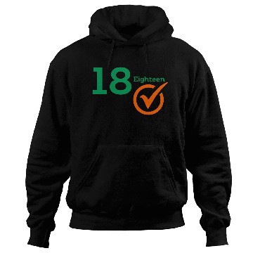 Discover The Number 18 Eighteen Typography Hoodies