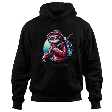 Discover Cool Sloth Hiking Adventure in Nature Hoodies