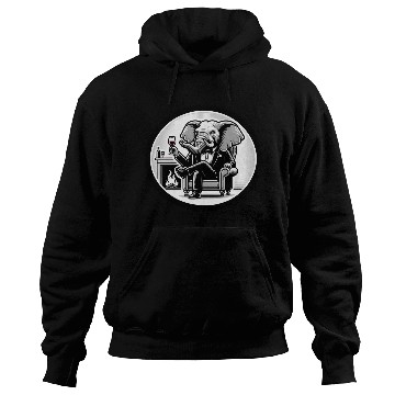 Discover Elegant Elephant Pachyderm in Suit Hoodies