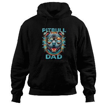Discover PITBULL DAD with summer sunglasses Hoodies