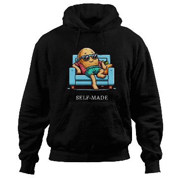 Discover Funny Self-Made Couch Potato Lazy Tired People Hoodies