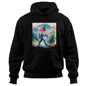 Discover Bฺigfoot Wilderness Wanderer: Retro Ramble Hoodies
