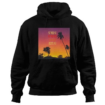Discover Sunrise Sunburn Sunset Repeat Beach Scene Hoodies