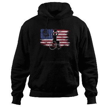 Discover US Flag Wheelchair Basketball Hoodies