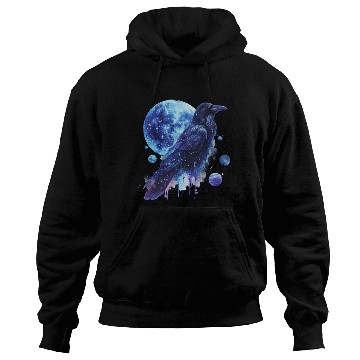 Discover Celestial Raven Clipart Clipart, Crow Bird Witch Hoodies