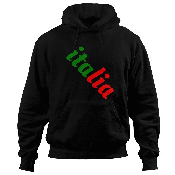 Discover Vibrant Italian Flag Typography Hoodies