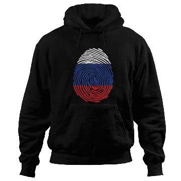 Discover Russian fingerprint flag Hoodies