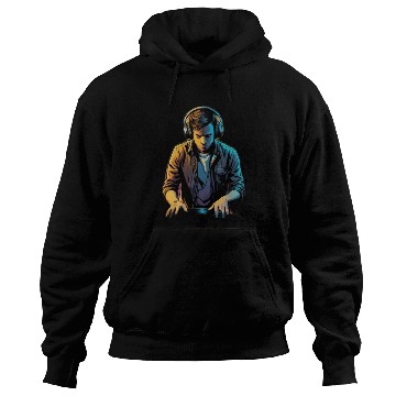 Discover Neon DJ Youth Illustration Hoodies