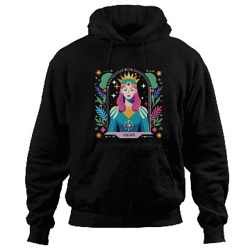 Discover Floral Virgo Tarot Zodiac Graphic Hoodies