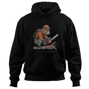 Discover Beaver Lumberjack Chainsaw Hoodies