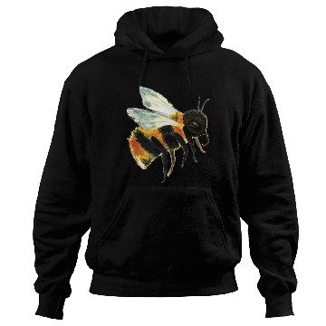Discover Cute Bumble Bee Flying Illustration Hoodies