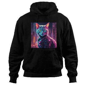 Discover Cyberpunk Neon Cat Hoodies