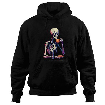 Discover Skeleton Drinking Tea and Coffee Lover Design Hoodies