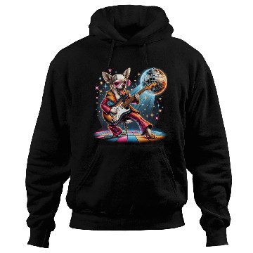 Discover Disco Guitar Chihuahua dog Hoodies