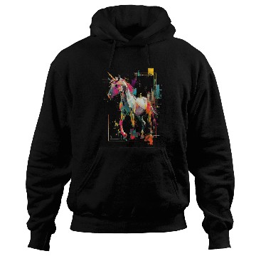Discover Unicorn Rainbow Animal Illustration Hoodies