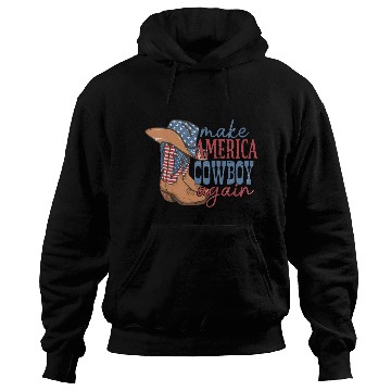 Discover Make America Cowboy Again Hoodies