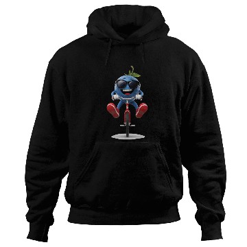 Discover Blueberry Cycling On Bike Realistic Hoodies