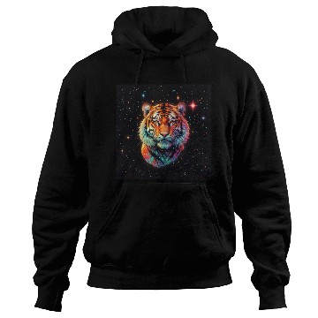 Discover Tiger watching from the stars Hoodies