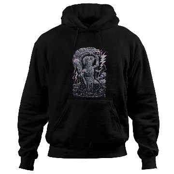 Discover Maya God Mayan Mythology Chaac with Lightning and Hoodies