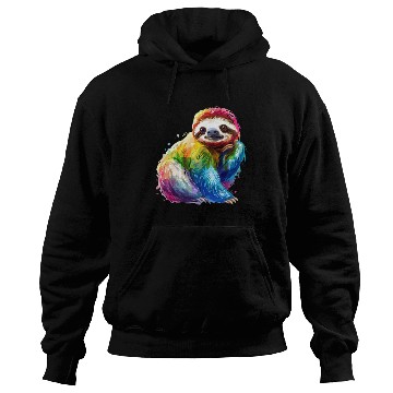 Discover Sloth Rainbow Animal Colorful Cute Art Hoodies