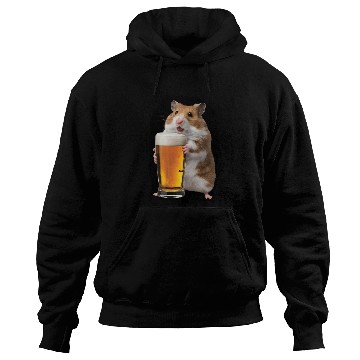Discover Hamster Drinking Beer Realistic Hoodies
