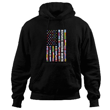 Discover Hispanic Heritage month USA Flag all Countries Hoodies
