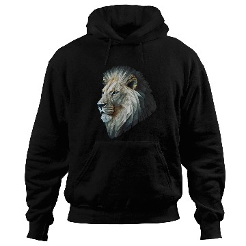 Discover Polygon Animal Print White Hoodies