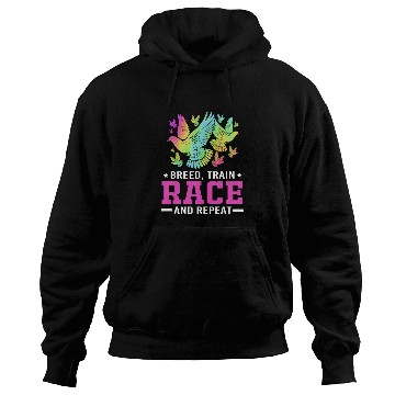 Discover Retro Breed Train Race And Repeat Funny Pigeon Hoodies