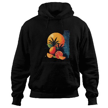 Discover Vibrant Fruit Background with Oranges and Grapefru Hoodies