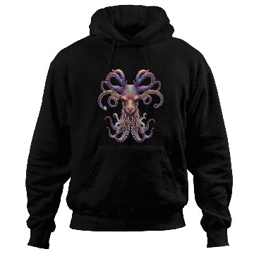 Discover Psychedelic goa deer octopus Hoodies
