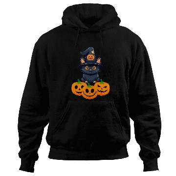 Discover Cute Night Halloween Cat Lovers Hoodies