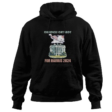 Discover Childless cat lady for Harris 2024 Hoodies