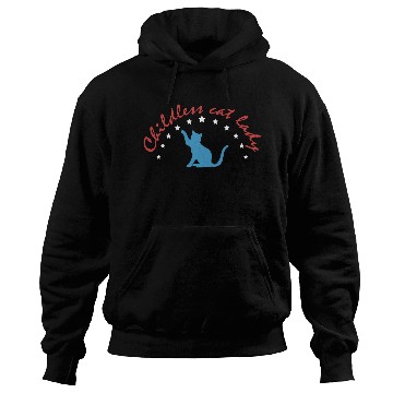 Discover Vintage And Retro Funny Childless Cat Lady Hoodies