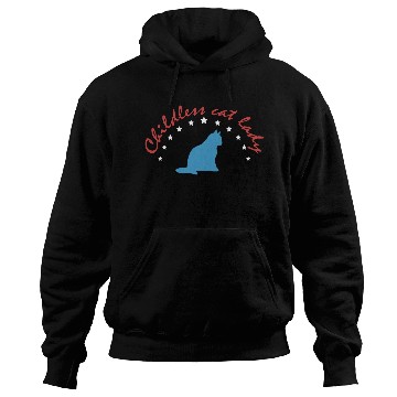 Discover Vintage And Retro Funny Childless Cat Lady Hoodies